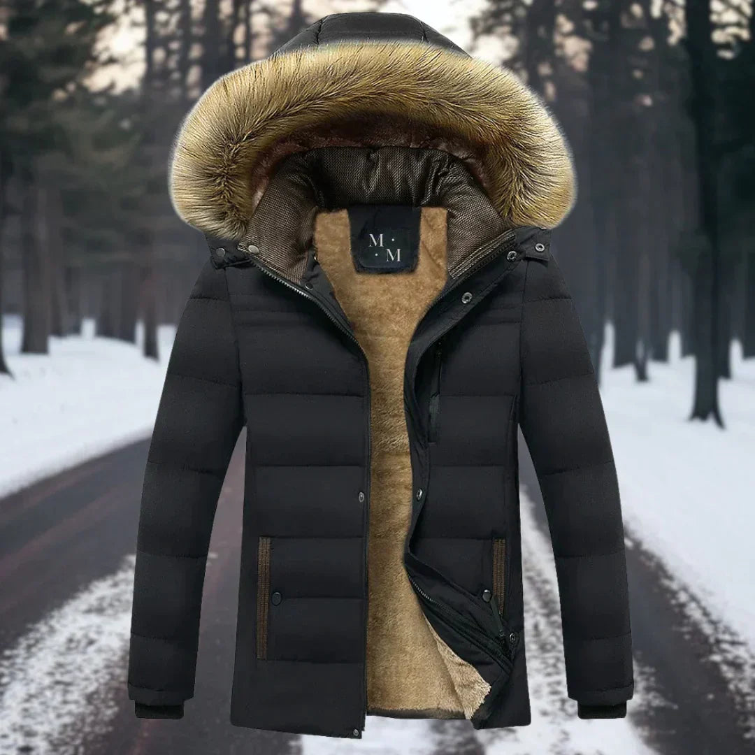 Street-wave Puffer Coat With Full Body Warmth Fur Hood Winter Outerwear For Cold Weather Enthusiasts