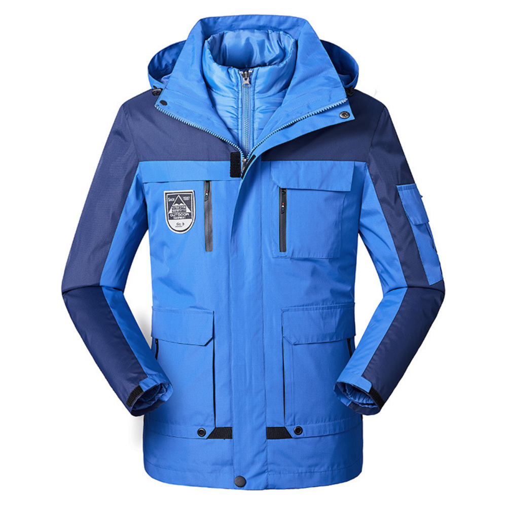 Street Wave Veil Waterproof Windproof Jacket With Versatile Removable Fleece Liner For Winter Outdoors