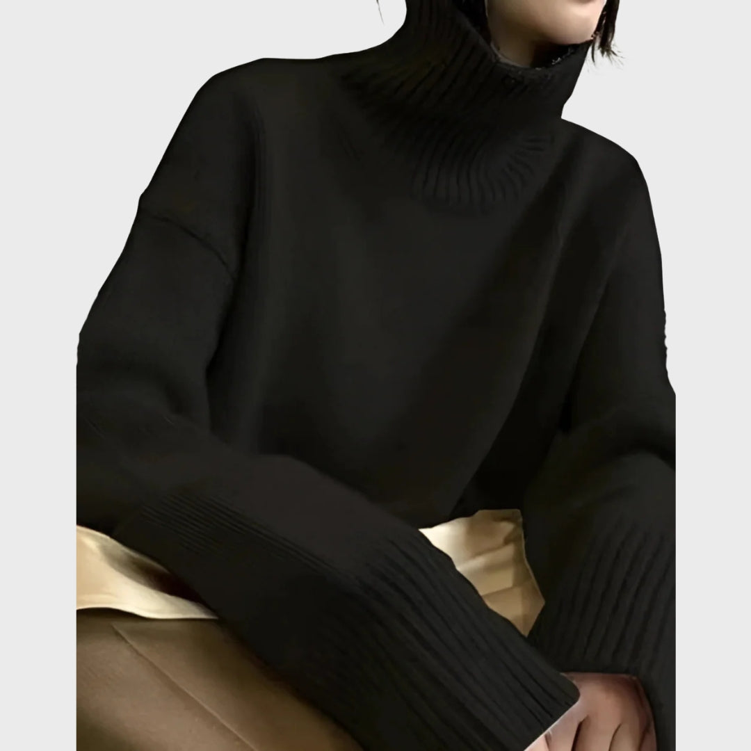 Street-Wave Cashmere Turtleneck Sweater for Women Ultra Soft Warmth, Cozy Fit All Day Comfort