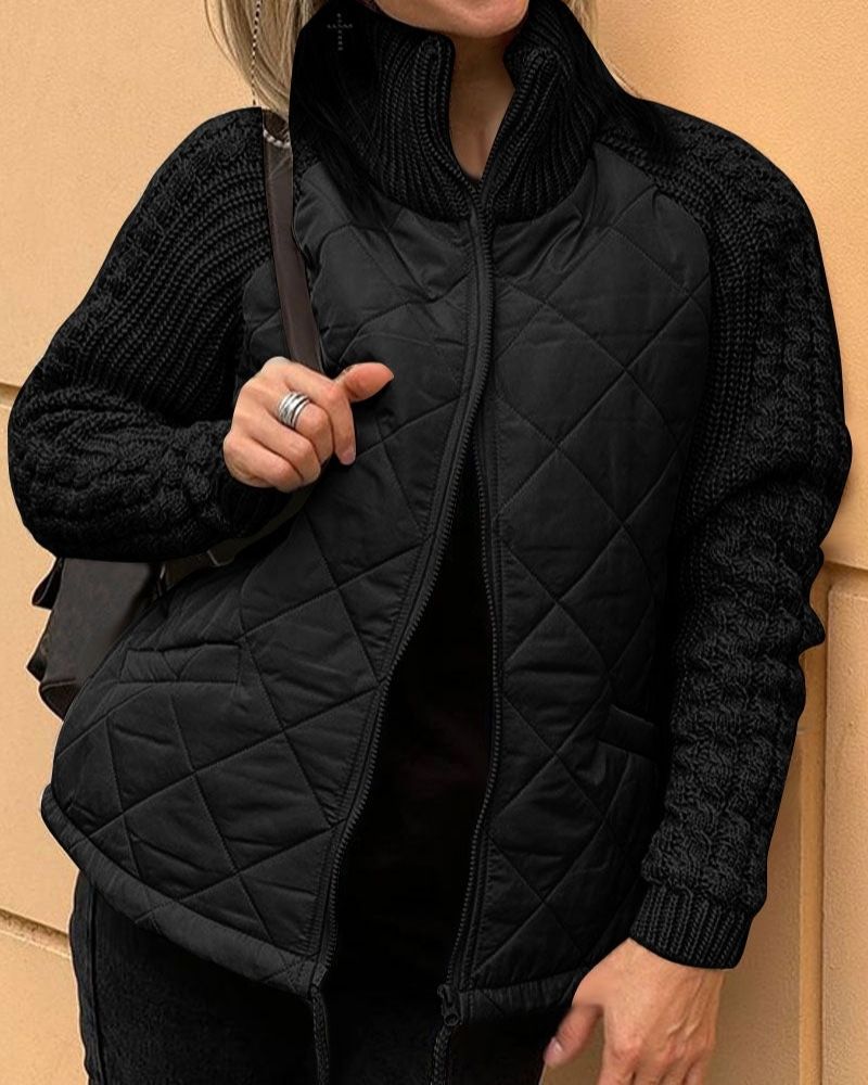 Street-wave Quilted Zip Jacket For Women Warm Cozy Timeless Style With Modern Comfort And Versatility