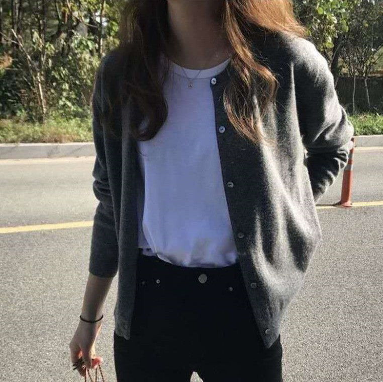 Streetwave Womens Knit Cardigan With Fine Texture And Elegant Button Details For Everyday Chic