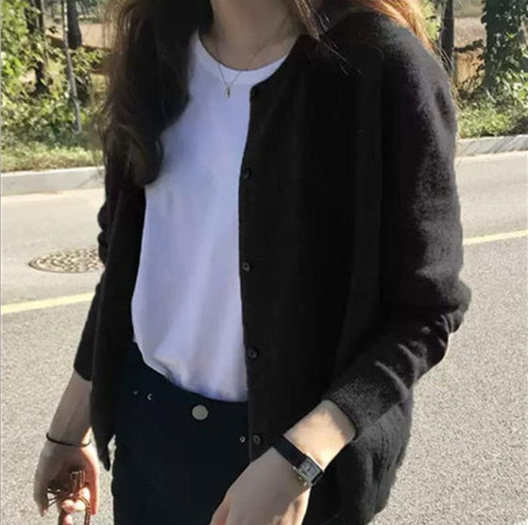 Streetwave Womens Knit Cardigan With Fine Texture And Elegant Button Details For Everyday Chic