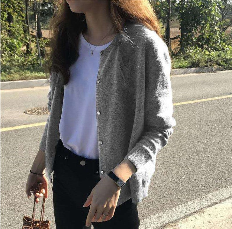 Streetwave Womens Knit Cardigan With Fine Texture And Elegant Button Details For Everyday Chic