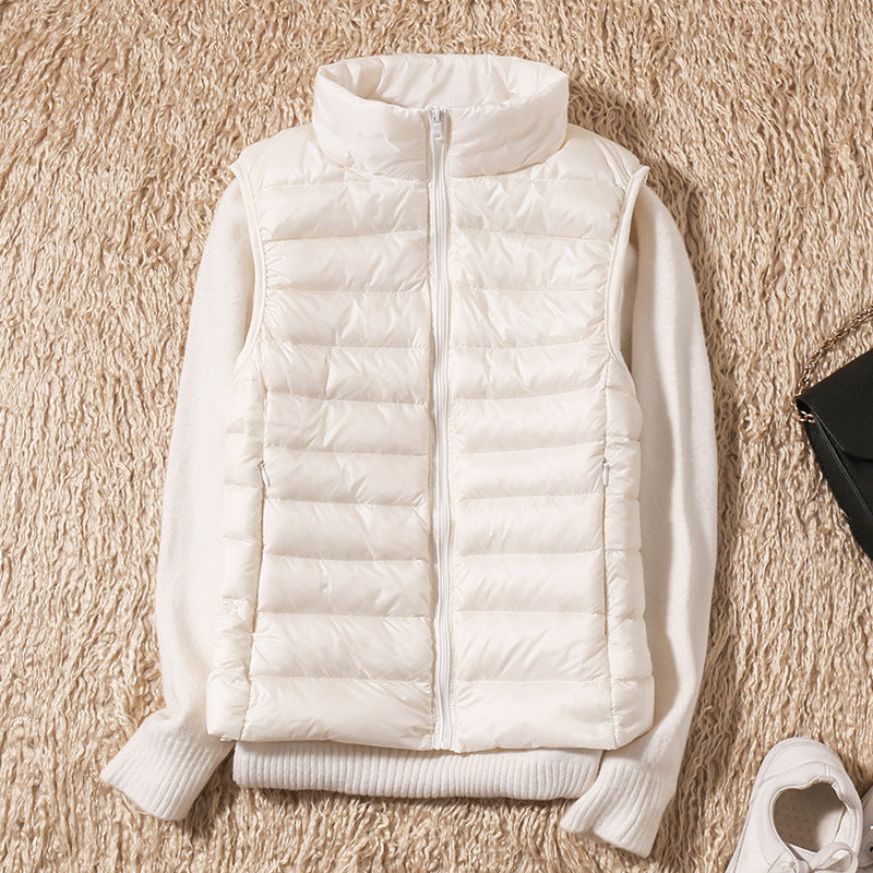 JULIE Cardigan Lightweight Cotton Puffer for Women - Warm Windproof Insulated Layer by Street-wave