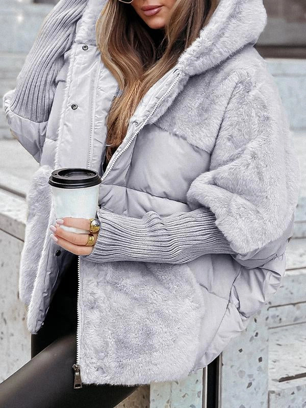 Street-wave Padded Vegan Leather Jacket For Women With Hood Lightweight Warmth Elegant Finish
