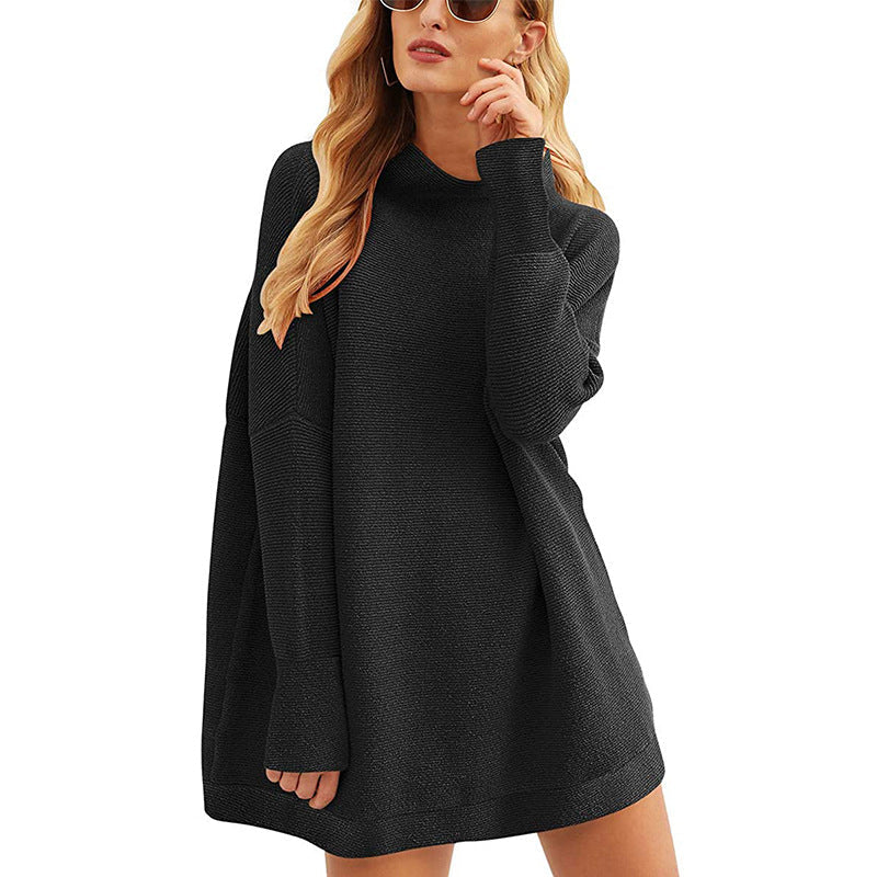 Street-wave Womens Oversized Knit Sweater With Dropped Shoulders Cozy Soft Breathable Knit For Everyday Style