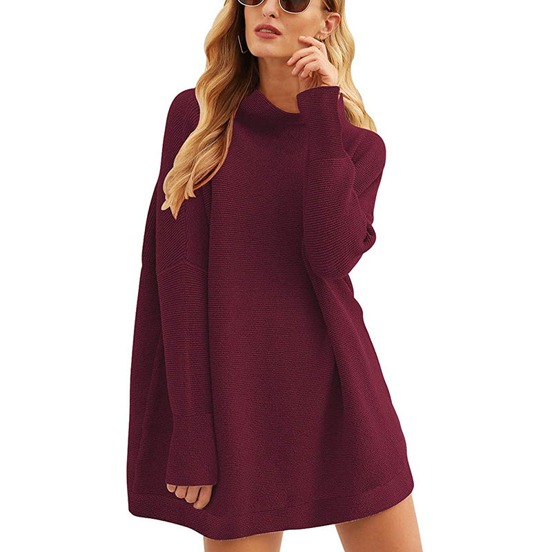 Street-wave Womens Oversized Knit Sweater With Dropped Shoulders Cozy Soft Breathable Knit For Everyday Style