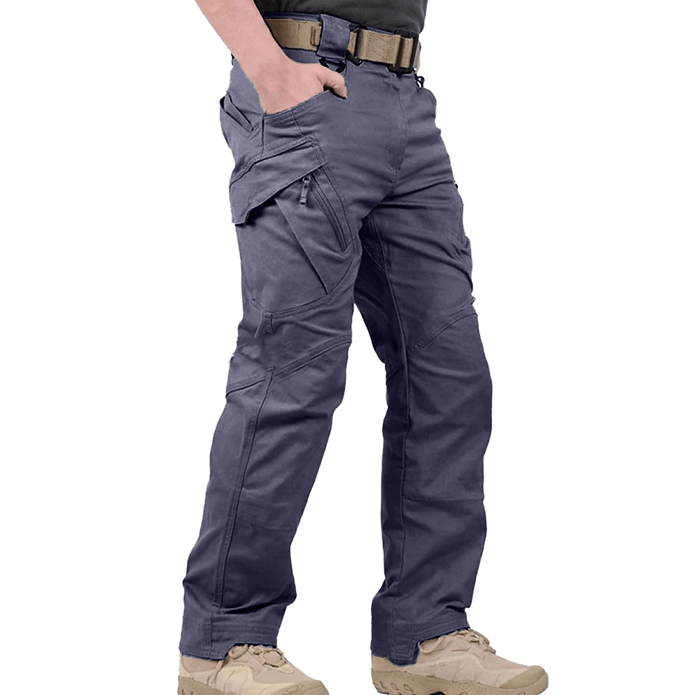 Tactical Cargo Pants For Men Street-Wave Rugged Abrasion-Resistant Outdoor Trousers With Elastic Waistband