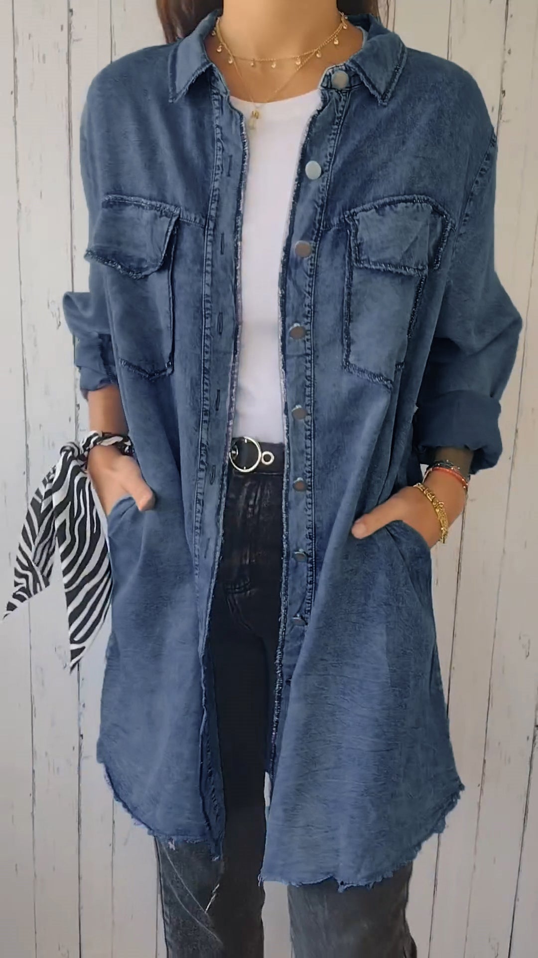 Street-Wave Comfortable Denim Jacket For Women With Soft Fabric And Relaxed Fit Everyday Style