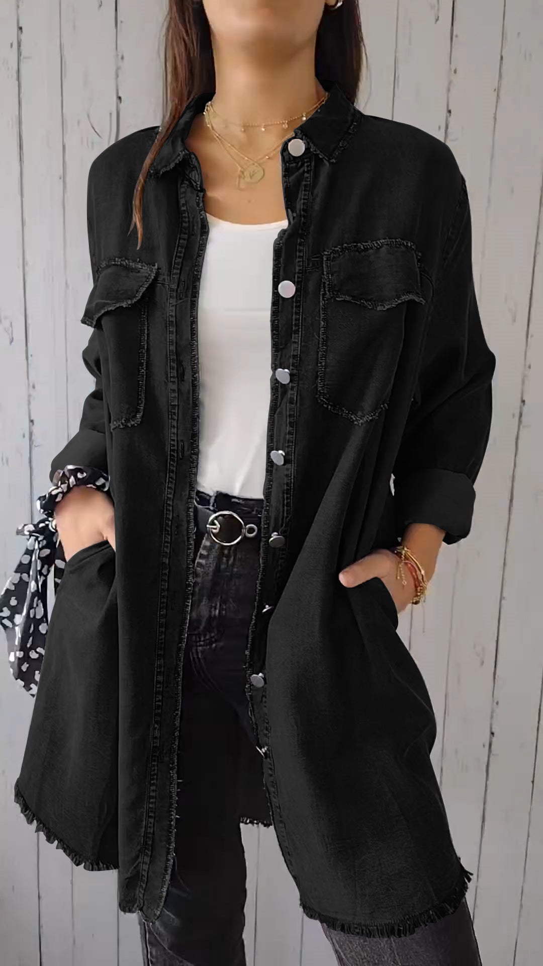 Street-Wave Comfortable Denim Jacket For Women With Soft Fabric And Relaxed Fit Everyday Style