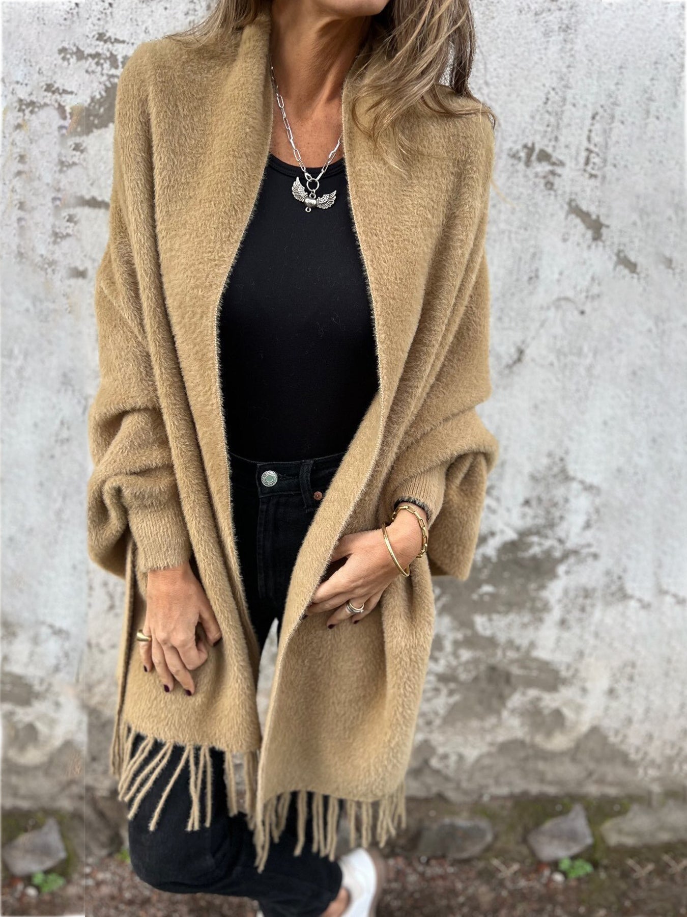 Street-Wave Women Knit Cardigan Cozy Long Sleeve Soft Durable Knitwear For Elegant Everyday Style
