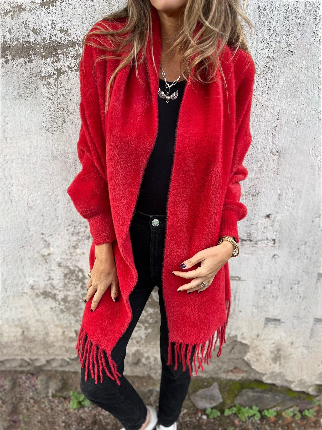 Street-Wave Women Knit Cardigan Cozy Long Sleeve Soft Durable Knitwear For Elegant Everyday Style