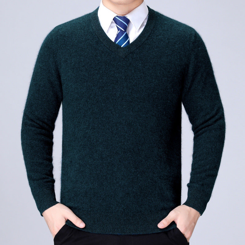 Street Wave Mens Vneck Knit Sweater With Premium Soft Cotton Blend Comfort For Everyday Wear