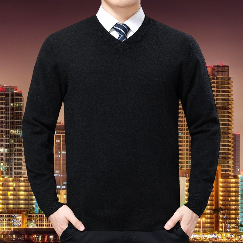 Street Wave Mens Vneck Knit Sweater With Premium Soft Cotton Blend Comfort For Everyday Wear