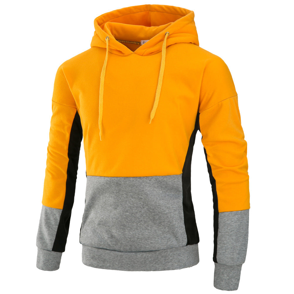 Mens Hoodie Color Block Streetwave Cozy Cotton Pullover For Men Comfortable Modern Fit