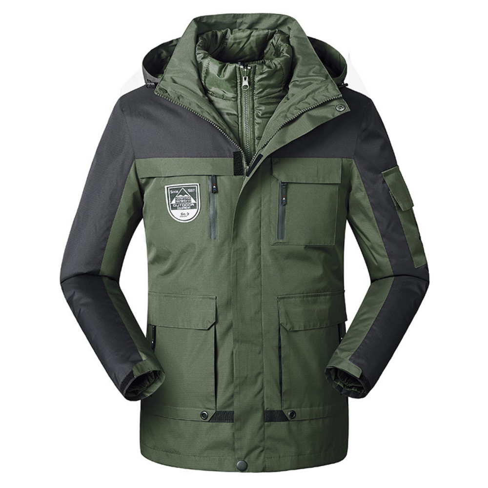 Street Wave Veil Waterproof Windproof Jacket With Versatile Removable Fleece Liner For Winter Outdoors