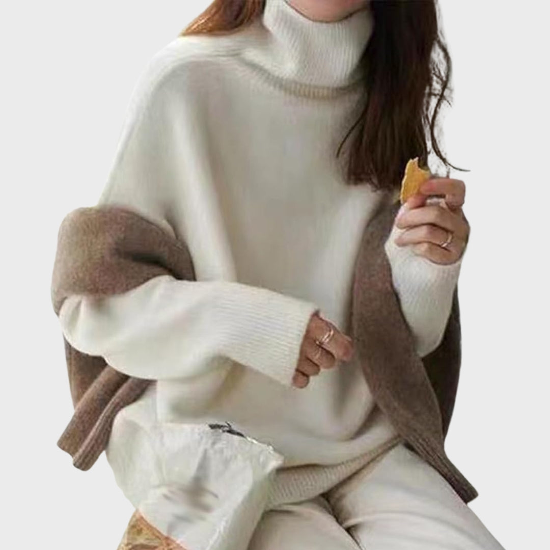Street-Wave Cashmere Turtleneck Sweater for Women Ultra Soft Warmth, Cozy Fit All Day Comfort
