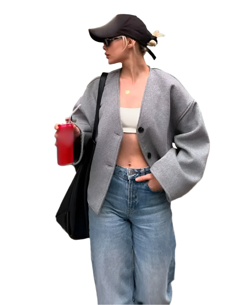 Street Wave Luxe Blazer Jacket With Faux Fur For Women Water Resistant Chic Warmth