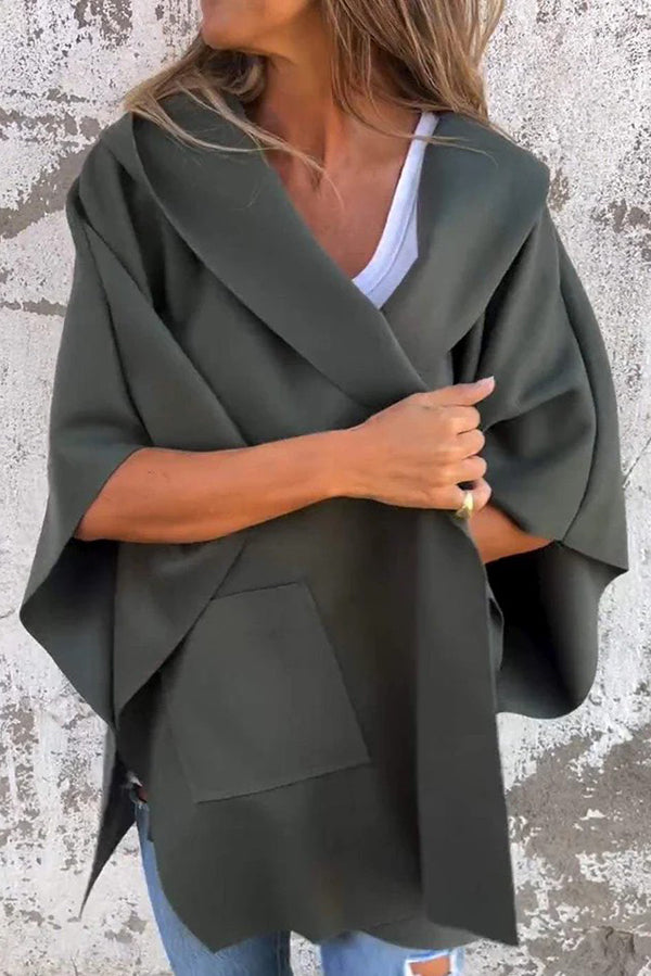 Street-wave Oversized Cape Coat For Women Effortless Style And Lightweight Comfort