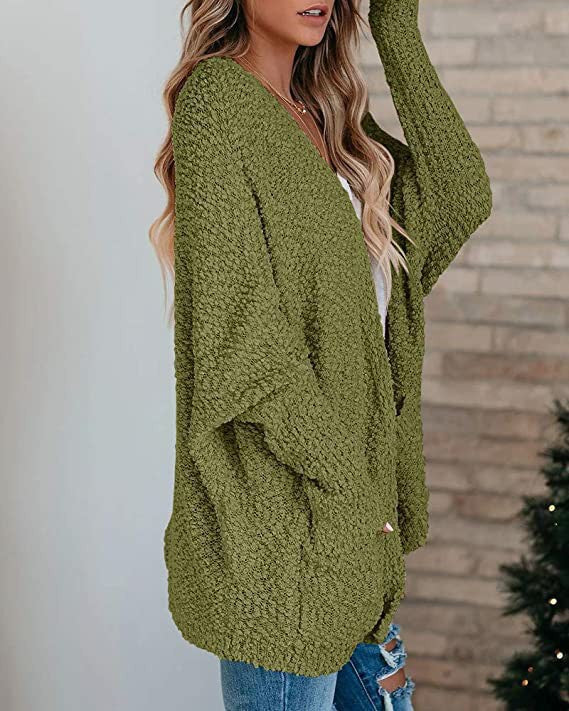 Street-Wave Cardigan For Women Cozy Oversized Loose Knit
