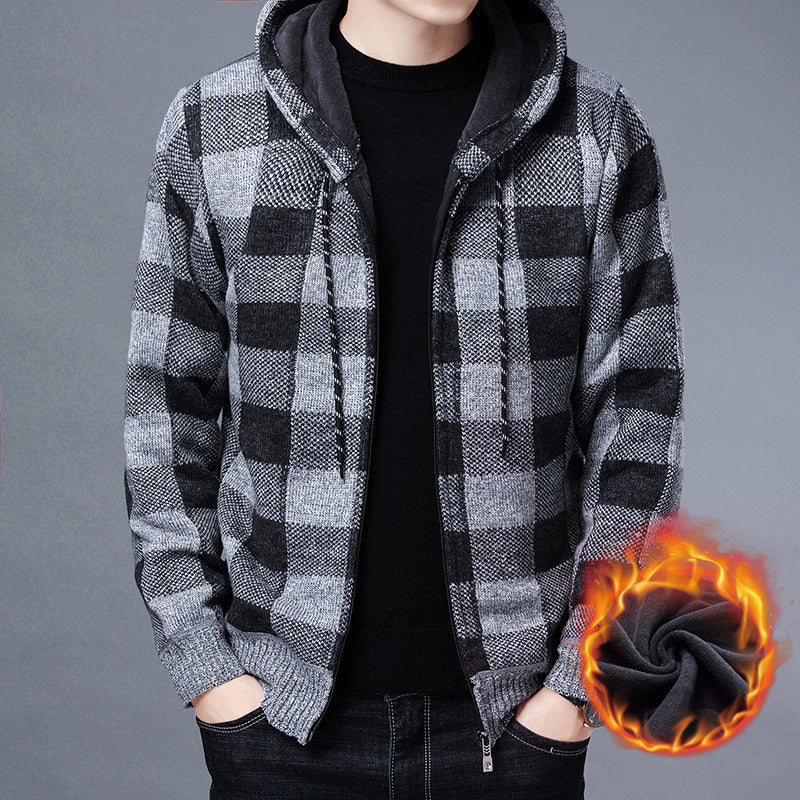 Street Wave Men's Wool Blend Sweatshirt Jacket For Warm Comfort And Cozy Everyday Wear