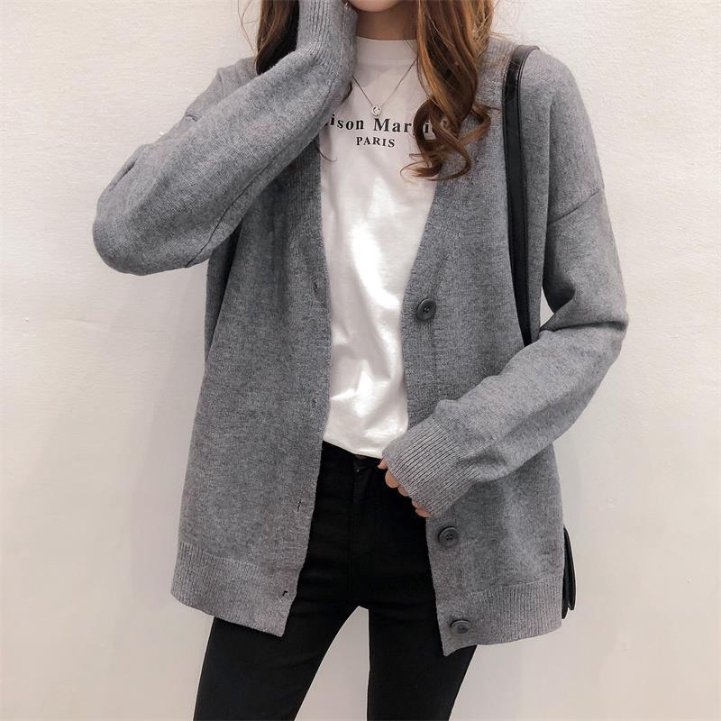 Street-wave Women's Button Front Knit Cardigan For Cozy Comfort And Modern Elegant Style