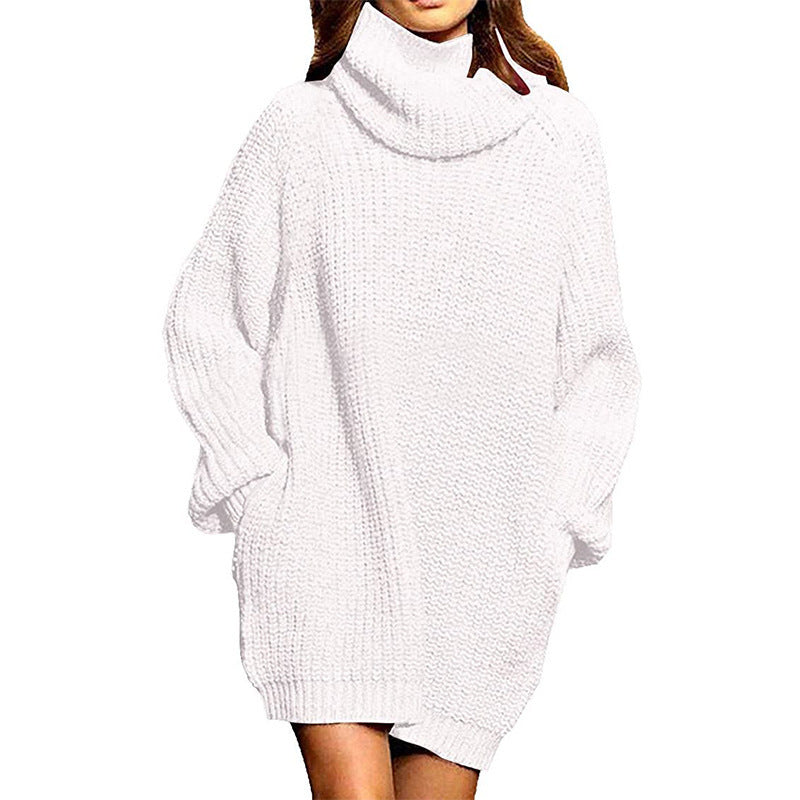 Streetwave Women's Oversized Knit Sweater With High Collar Cozy Soft Wool Blend For Effortless Chic Comfort