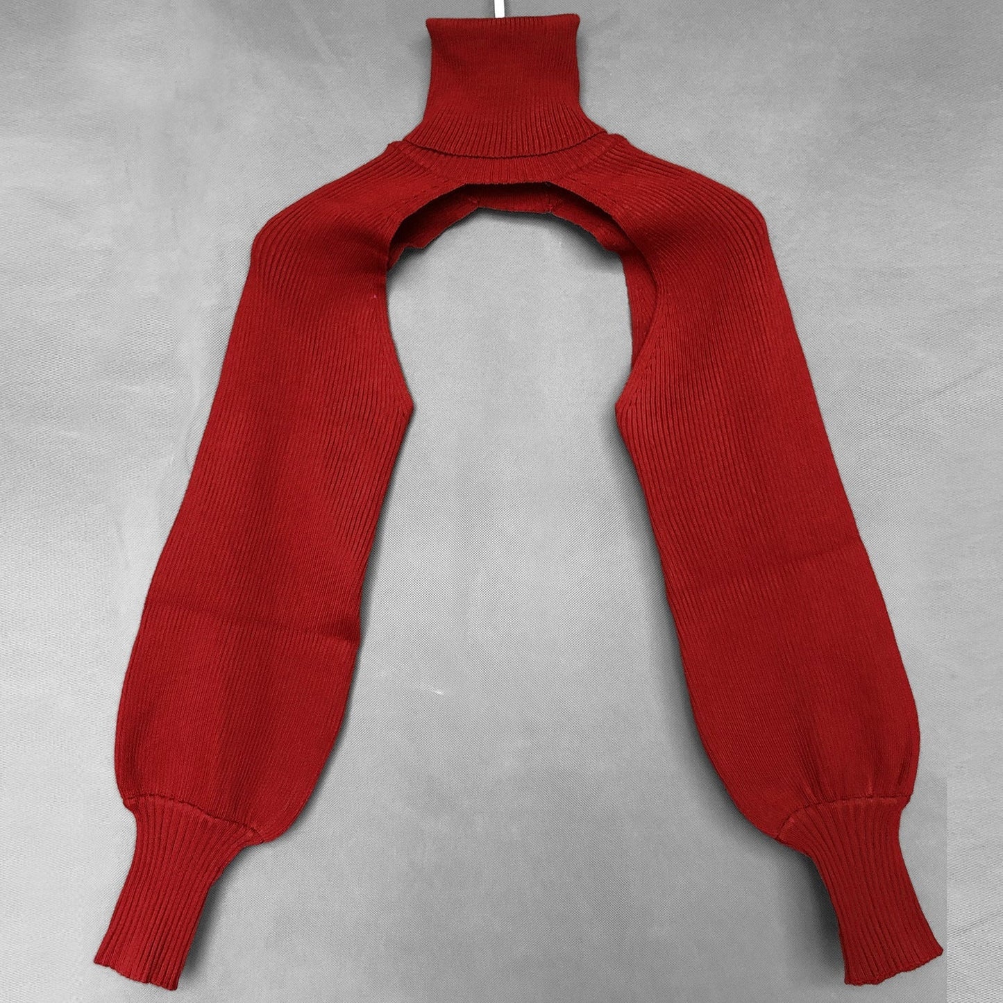 Womens Knit Top With Innovative Cut High Collar Streetwave Fashion For Trendsetters