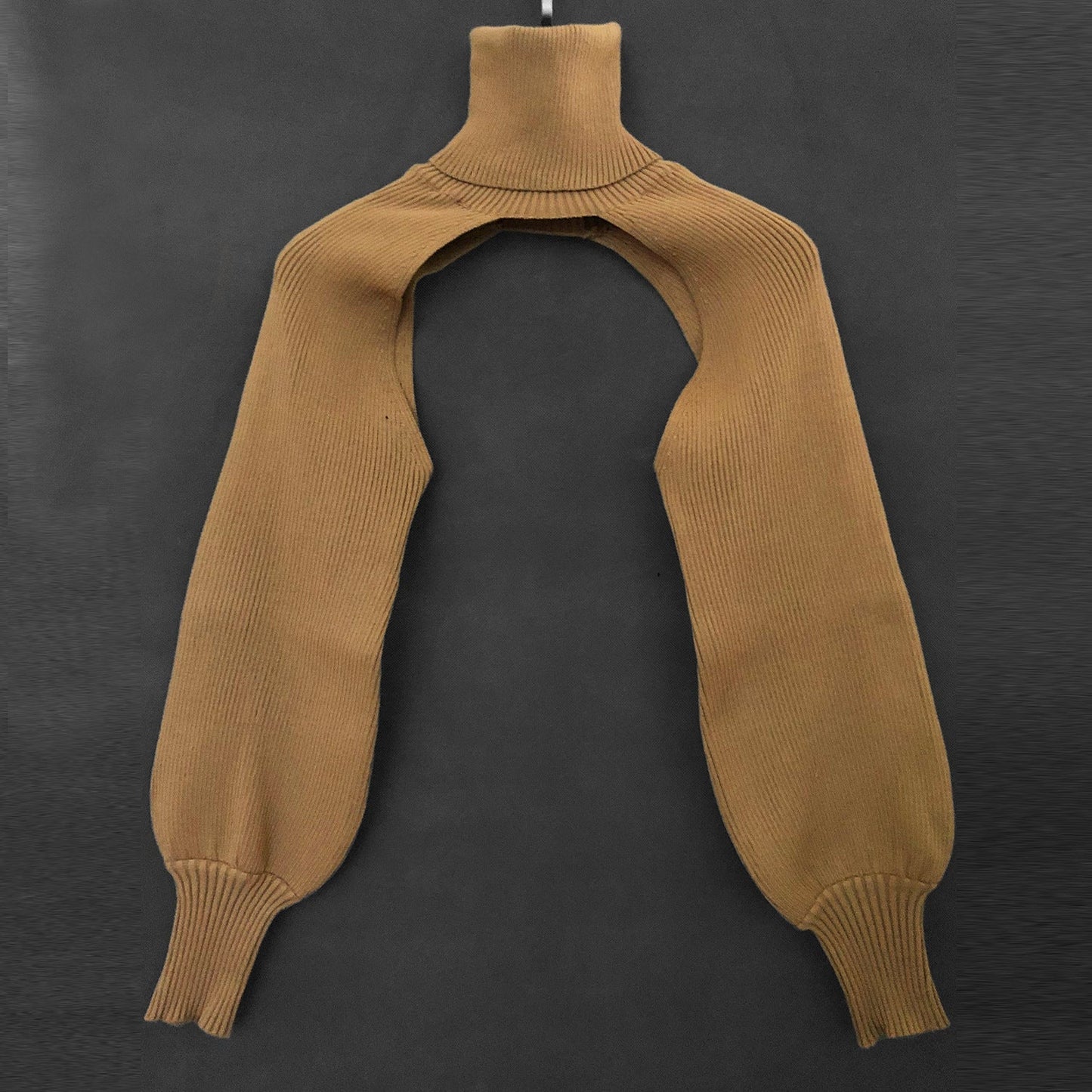 Womens Knit Top With Innovative Cut High Collar Streetwave Fashion For Trendsetters