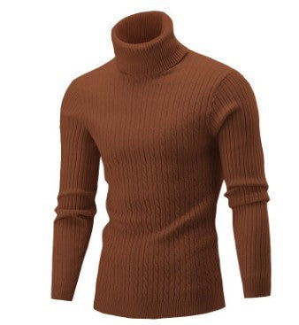 Street-wave Mens Cozy Rollneck Knit Sweater in Fine Rib Knit for Cold Days Everyday Comfort and Style