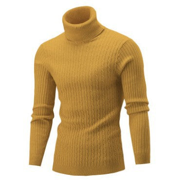 Street-wave Mens Cozy Rollneck Knit Sweater in Fine Rib Knit for Cold Days Everyday Comfort and Style