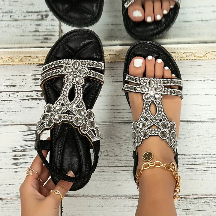 Women's Boho Cushioned Sandals with Adjustable Straps and Arch Support