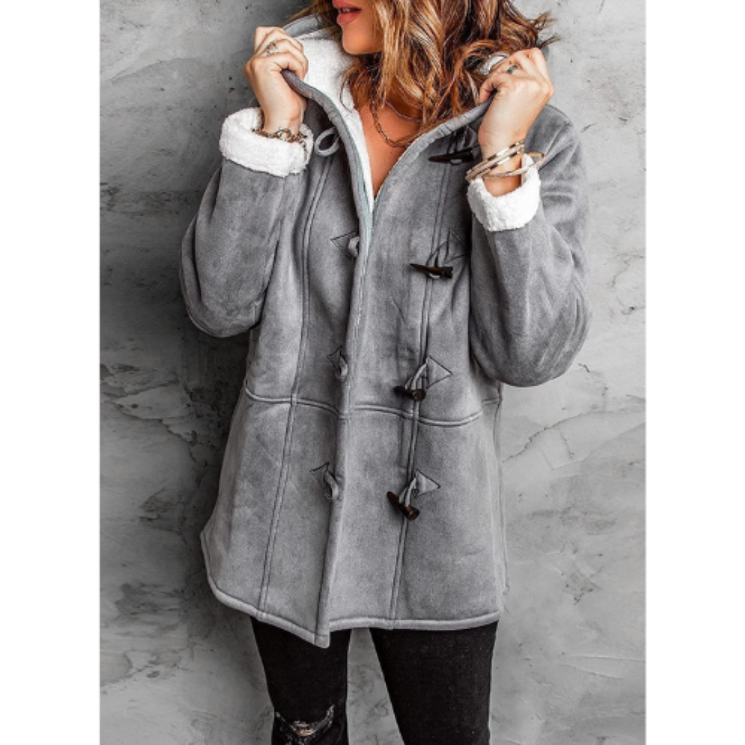 Street-Wave Womens Hooded Winter Jacket Cozy Warmth Versatile Everyday Wear With Practical Hood