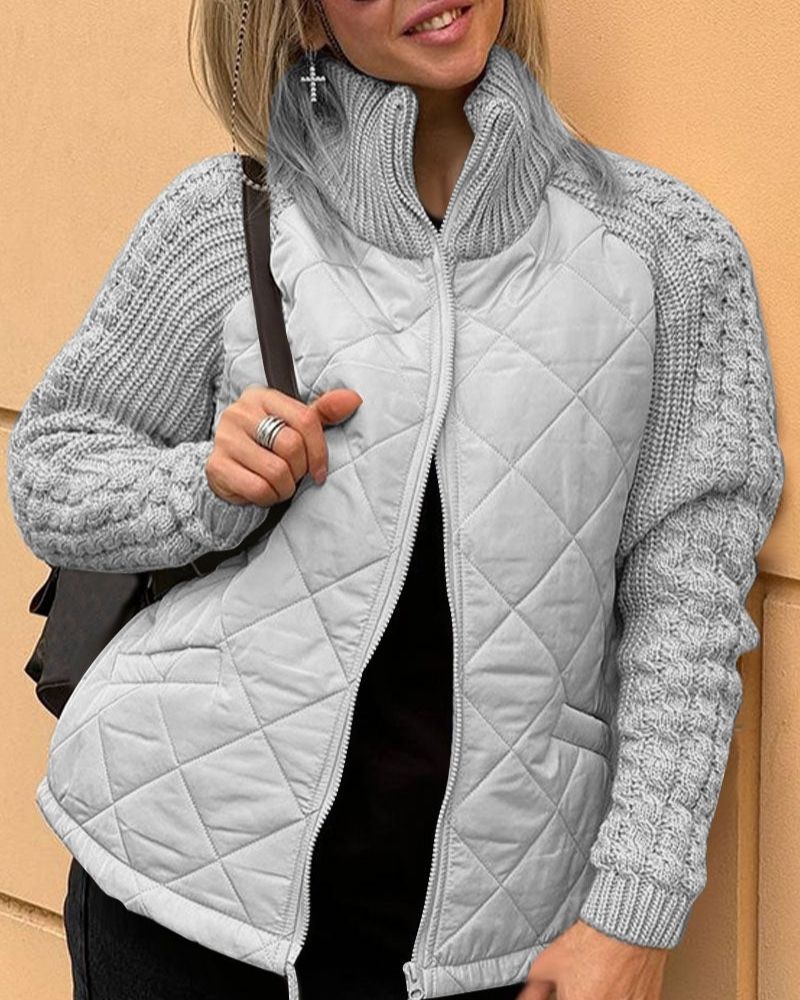 Street-wave Quilted Zip Jacket For Women Warm Cozy Timeless Style With Modern Comfort And Versatility