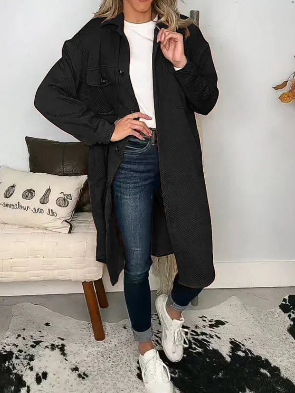 Street Wave Long Coat For Women Warm Cozy Comfort Versatile Winter Essential Must Have