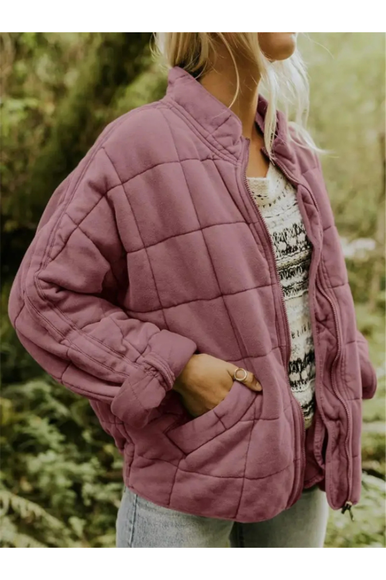 Street Wave Womens Quilted Bomber Jacket For Women Elegant Weatherproof Comfort And Perfect Fit