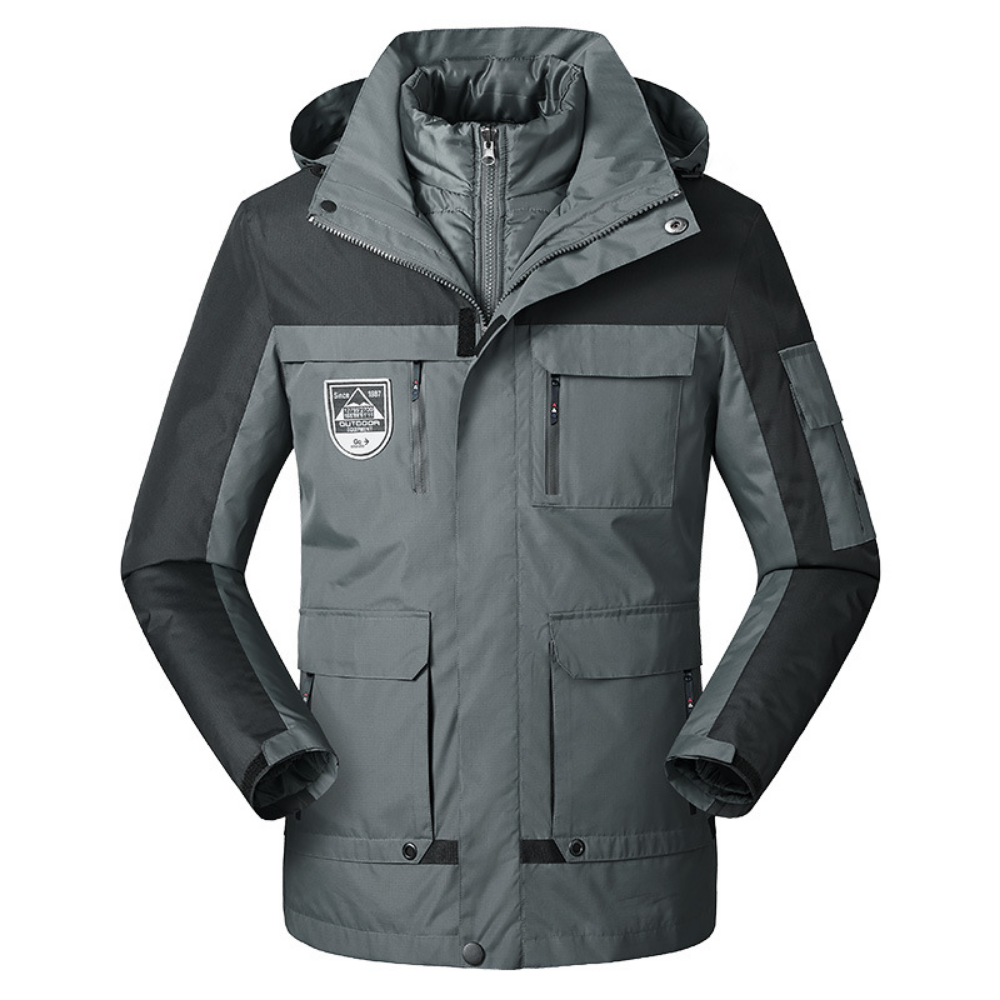 Street Wave Veil Waterproof Windproof Jacket With Versatile Removable Fleece Liner For Winter Outdoors