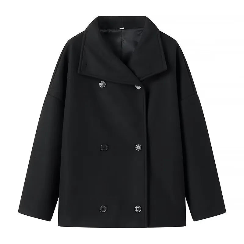 Street Wave Womens Wrap Coat With Wide Lapel Rebeca Modern Elegant Effortless Style