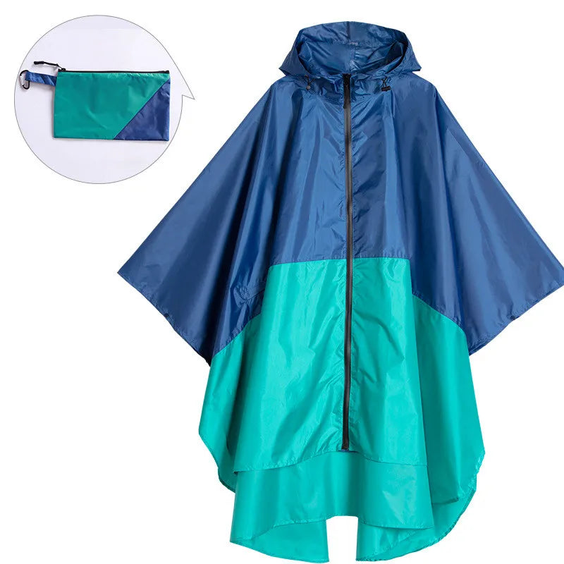 Street Wave Waterproof Hooded Poncho For Hikers And Travelers Unisex All Weather Rain Protection