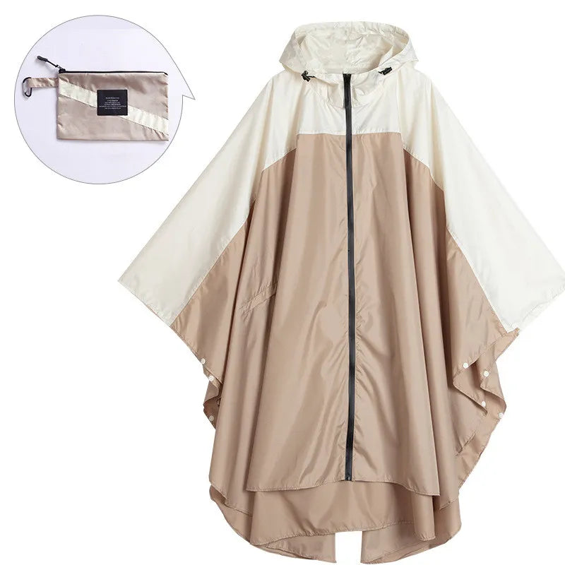 Street Wave Waterproof Hooded Poncho For Hikers And Travelers Unisex All Weather Rain Protection