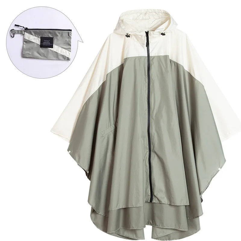 Street Wave Waterproof Hooded Poncho For Hikers And Travelers Unisex All Weather Rain Protection