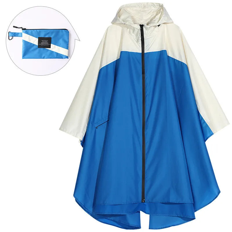 Street Wave Waterproof Hooded Poncho For Hikers And Travelers Unisex All Weather Rain Protection