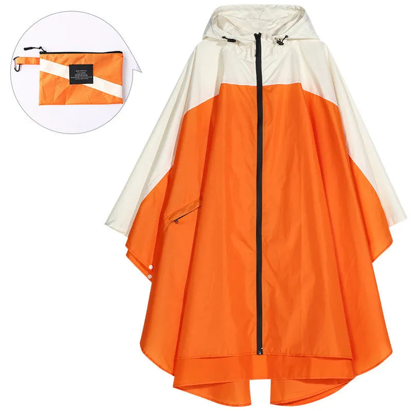 Street Wave Waterproof Hooded Poncho For Hikers And Travelers Unisex All Weather Rain Protection