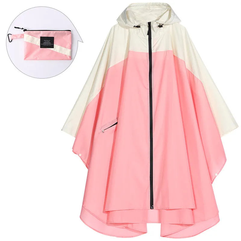 Street Wave Waterproof Hooded Poncho For Hikers And Travelers Unisex All Weather Rain Protection