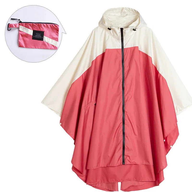Street Wave Waterproof Hooded Poncho For Hikers And Travelers Unisex All Weather Rain Protection