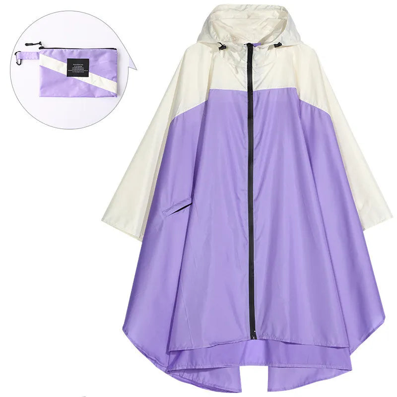 Street Wave Waterproof Hooded Poncho For Hikers And Travelers Unisex All Weather Rain Protection