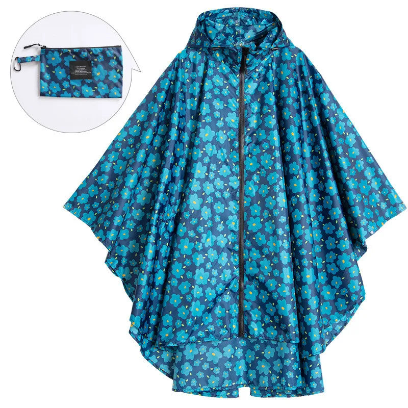 Street Wave Waterproof Hooded Poncho For Hikers And Travelers Unisex All Weather Rain Protection