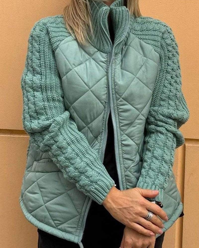 Street-wave Quilted Zip Jacket For Women Warm Cozy Timeless Style With Modern Comfort And Versatility