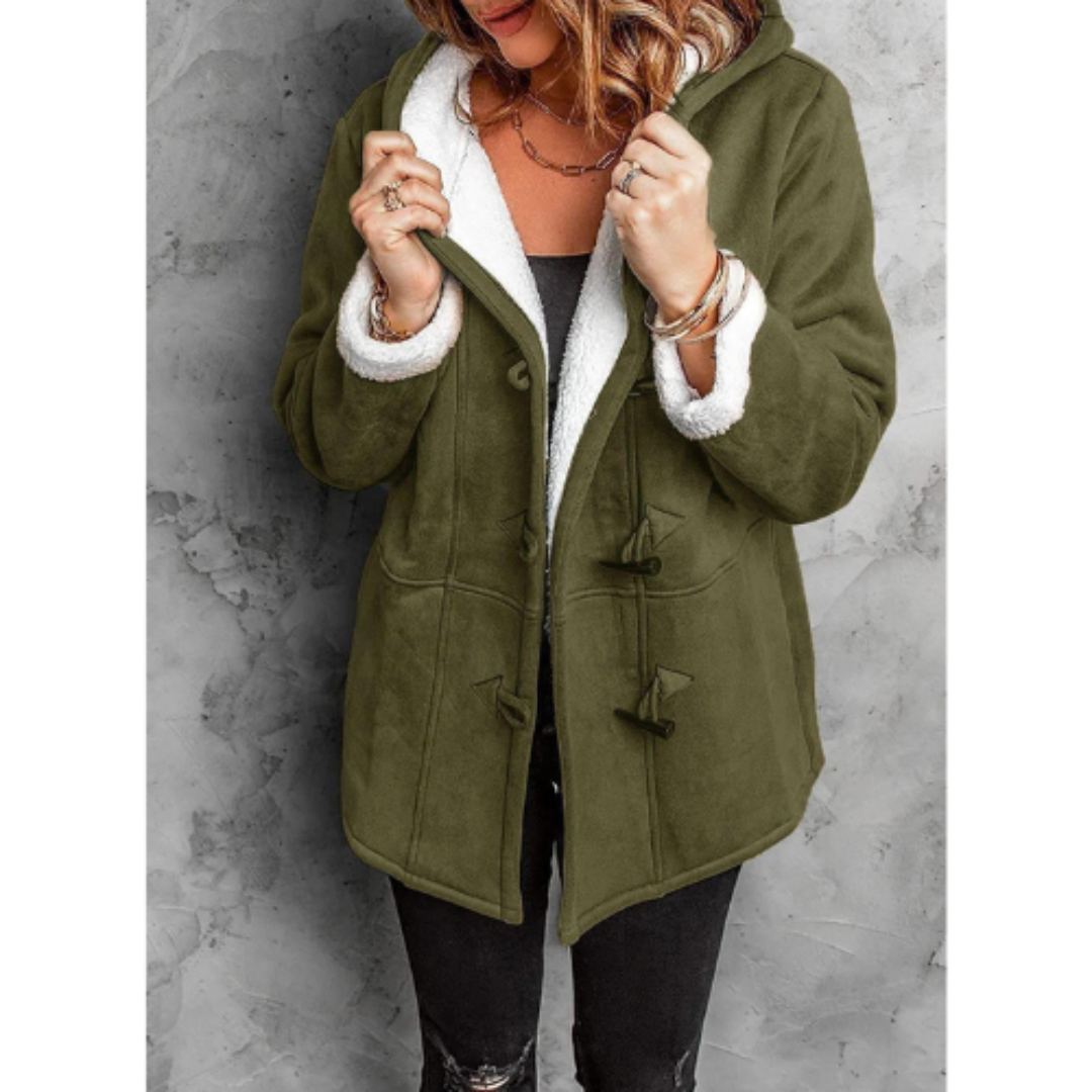 Street-Wave Womens Hooded Winter Jacket Cozy Warmth Versatile Everyday Wear With Practical Hood