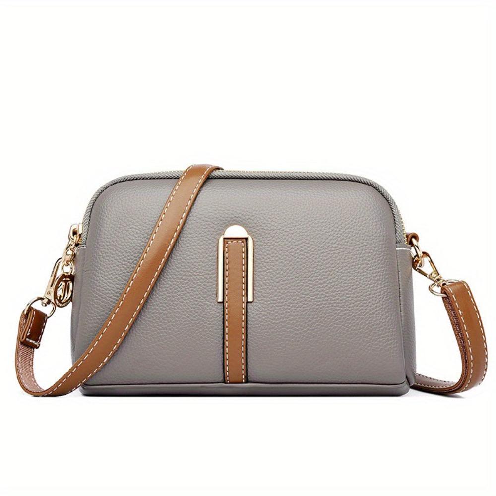 Street-Wave Elaine Crossbody Bag Vegan Leather With Gold Tone Zipper Everyday